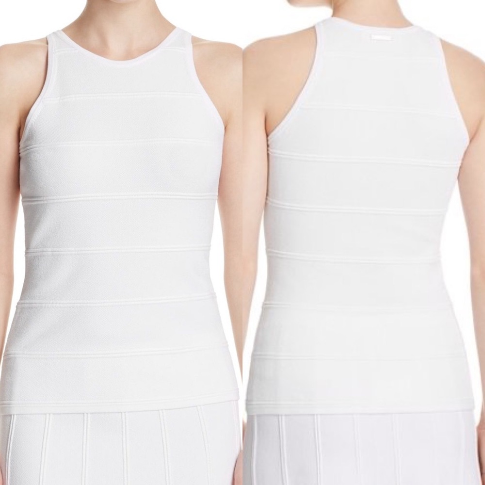 Michael Kors  White Sleeveless Halter Knit Top